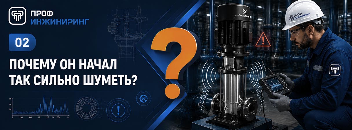 Почему насос начал сильно шуметь? 