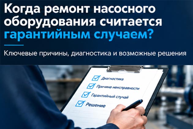 Когда ремонт насосного оборудования считается гарантийным случаем?