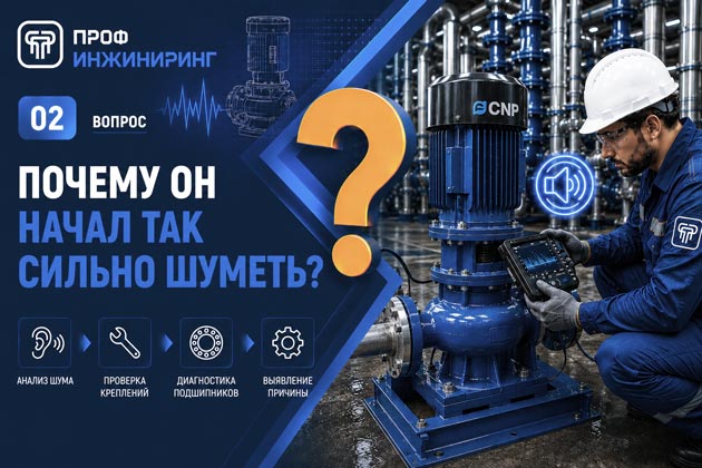 Почему насос начал сильно шуметь? 