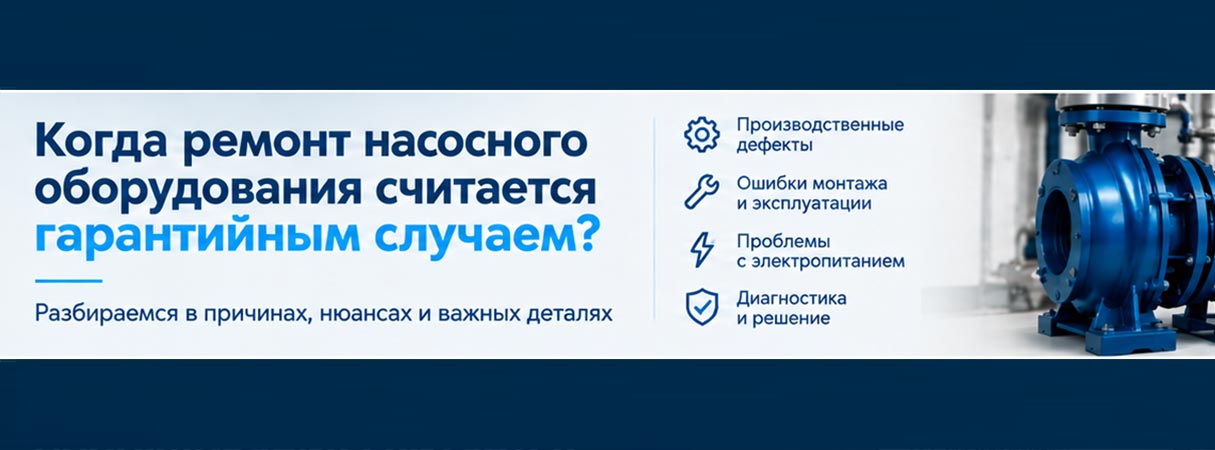 Когда ремонт насосного оборудования считается гарантийным случаем?
