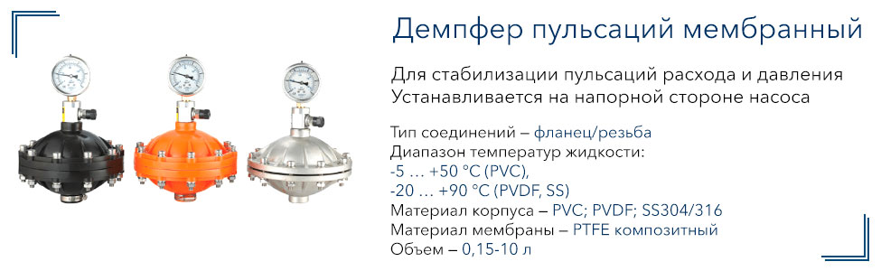 Демпфер пульсаций мембранный Vandjord