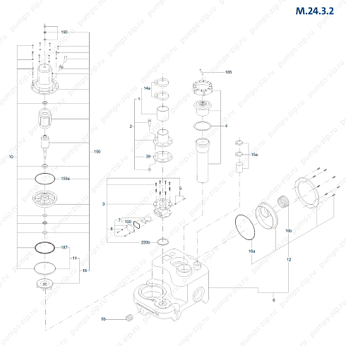 Деталировка Grundfos Multilift M.24.3.2