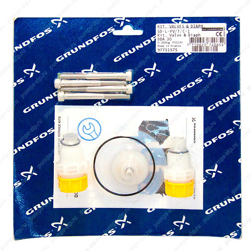 Комплект клапана и мембраны Grundfos Kit, valve/diaph. SD-L-PV/T/C-1, 97751575