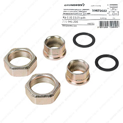 Комплект резьбовых разъемных соединений Grundfos Union set, thread G1 1/2xRp1 CI FZG, 99672022