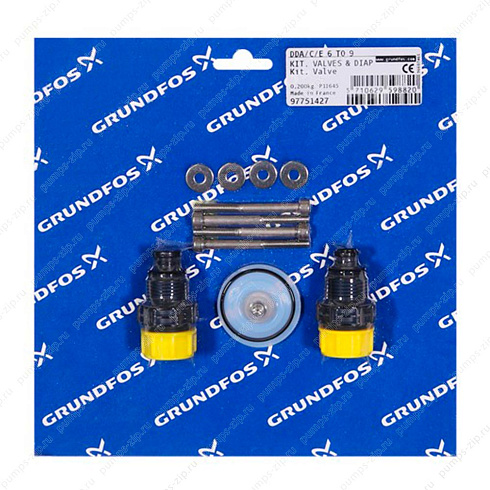 Комплект клапана и мембраны Grundfos Kit, valve/diaph. SD-S-PP/E/C-1, 97751427