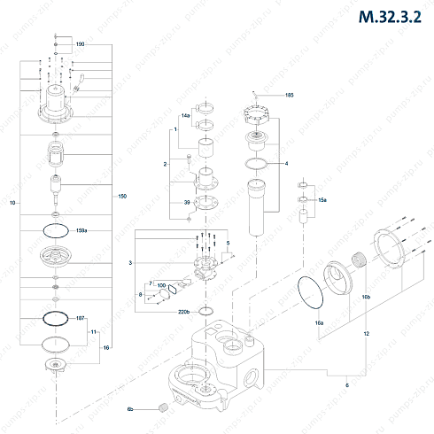 Деталировка Grundfos Multilift M.32.3.2