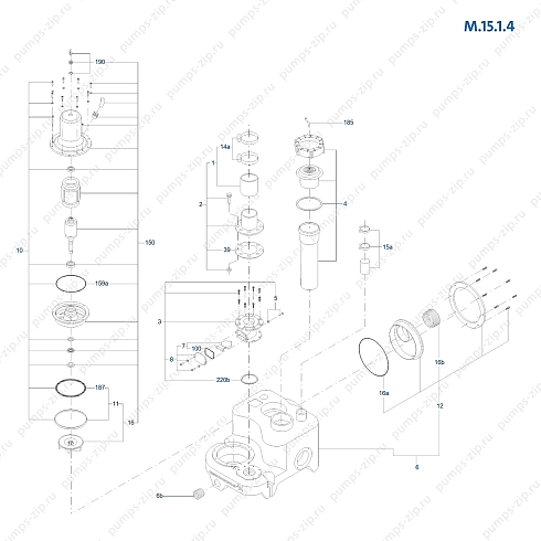 Деталировка Grundfos Multilift M.15.1.4