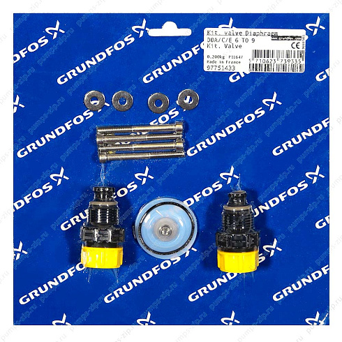 Комплект клапана и мембраны Grundfos Kit, Valve/Diaph. DDA/C/E 6-9 SD-S-PP/V/C-1, 97751433