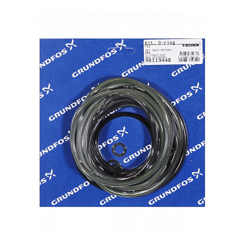 Комплект уплотнительных колец Grundfos Kit, O-ring F52 set for wet motor NBR, 98119448