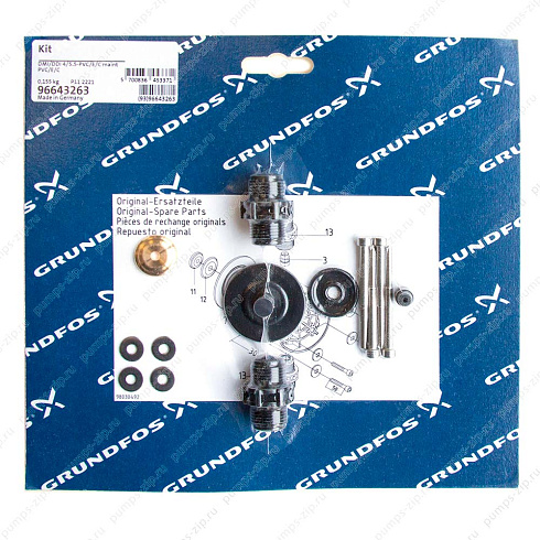 Комплект мембраны и клапанов Grundfos Kit, DMI/DDI 4/5.5-PVC/E/C maint, 96643263
