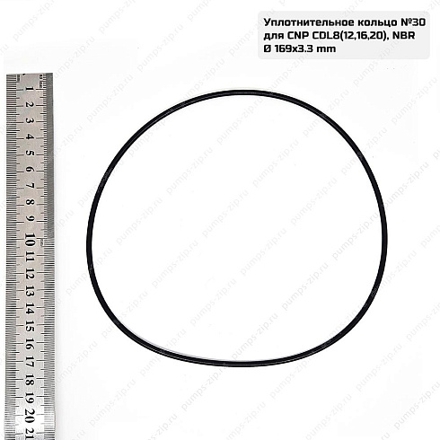 Уплотнительное кольцо для насосов CNP CDL8(12,16,20), 169x3.3, NBR, до 70°C, 18-08-9203