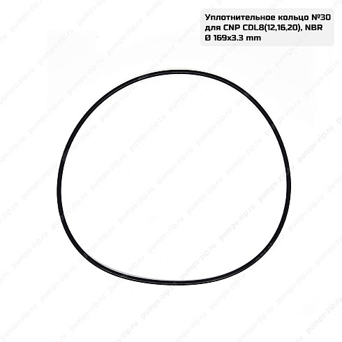 Уплотнительное кольцо для насосов CNP CDL8(12,16,20), 169x3.3, NBR, до 70°C, 18-08-9203